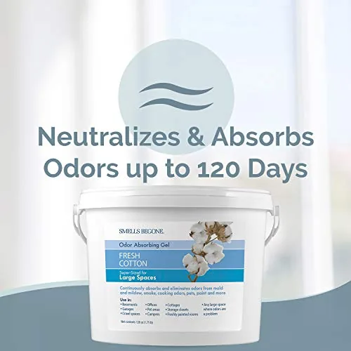 SMELLS BEGONE Gallon Odor Absorber Gel — Fresh Cotton — view 2