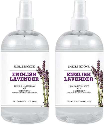 SMELLS BEGONE Home & Linen Spray — Lavender, 16 oz 2-Pack