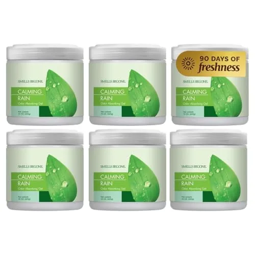 SMELLS BEGONE Odor Absorbing Gel — Calming Rain, 6-Pack