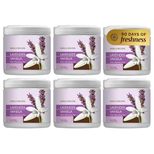 SMELLS BEGONE Odor Absorbing Gel — Lavender Vanilla, 6-Pack