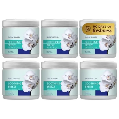 SMELLS BEGONE Odor Absorbing Gel — Soothing Breeze, 6-Pack