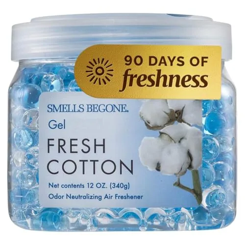 SMELLS BEGONE Odor Eliminator Gel — Fresh Cotton, 12 oz