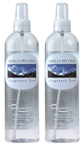 SMELLS BEGONE Odor Eliminator Spray — Fragrance Free, 12 oz 2-Pack
